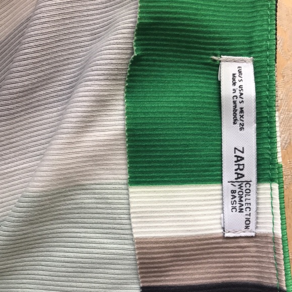 Zara, Long Striped Tie Front Dress, Size S - Picture 6 of 6